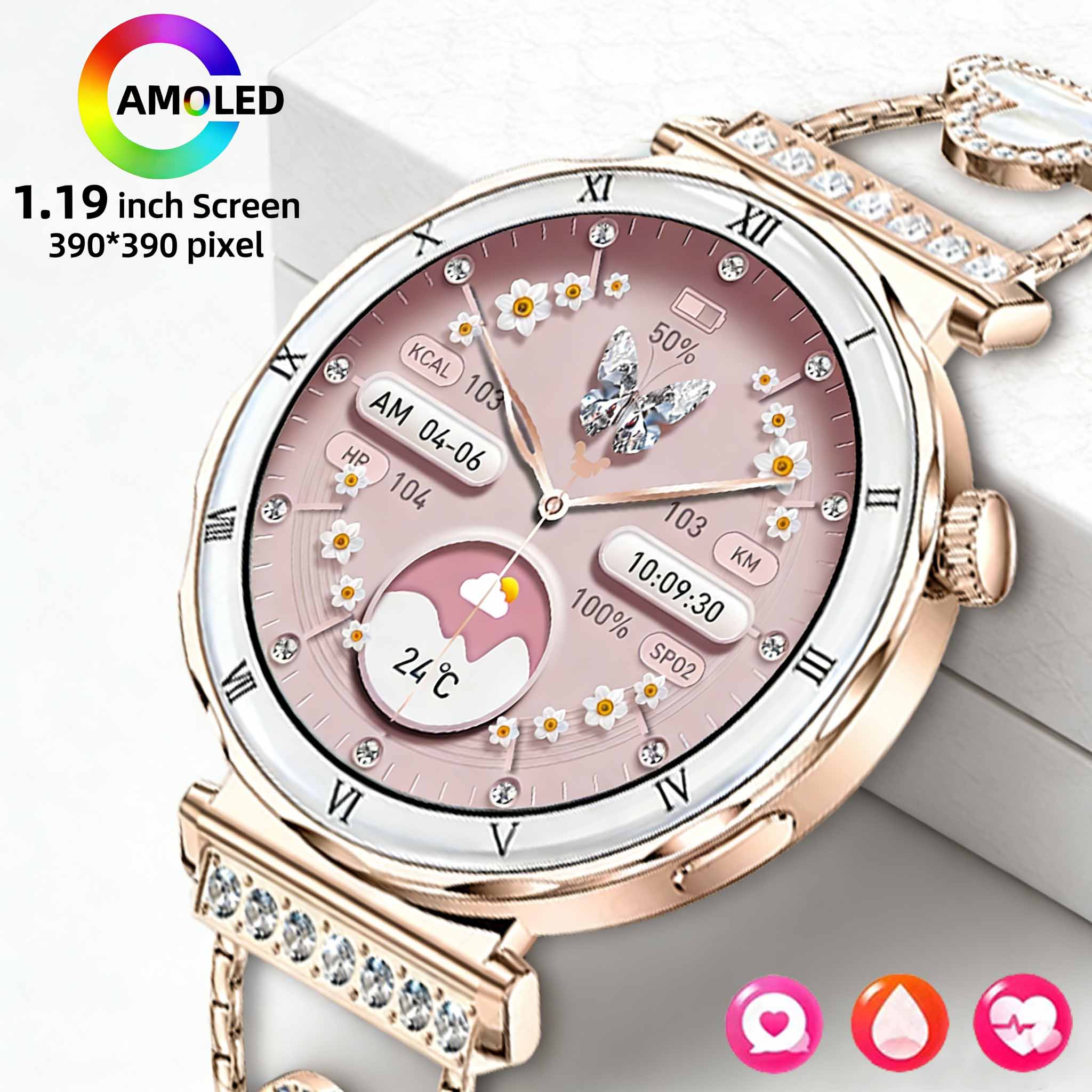 Smartwatch Latest Watches For Women - Reloj Inteligente LIGE para Mujer, Pantalla