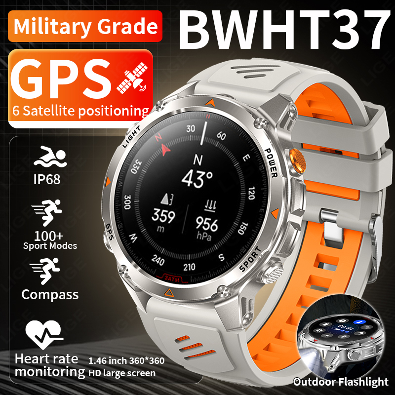 Smartwatch Watches For Men - LIGE-reloj inteligente con seguimiento GPS resistente