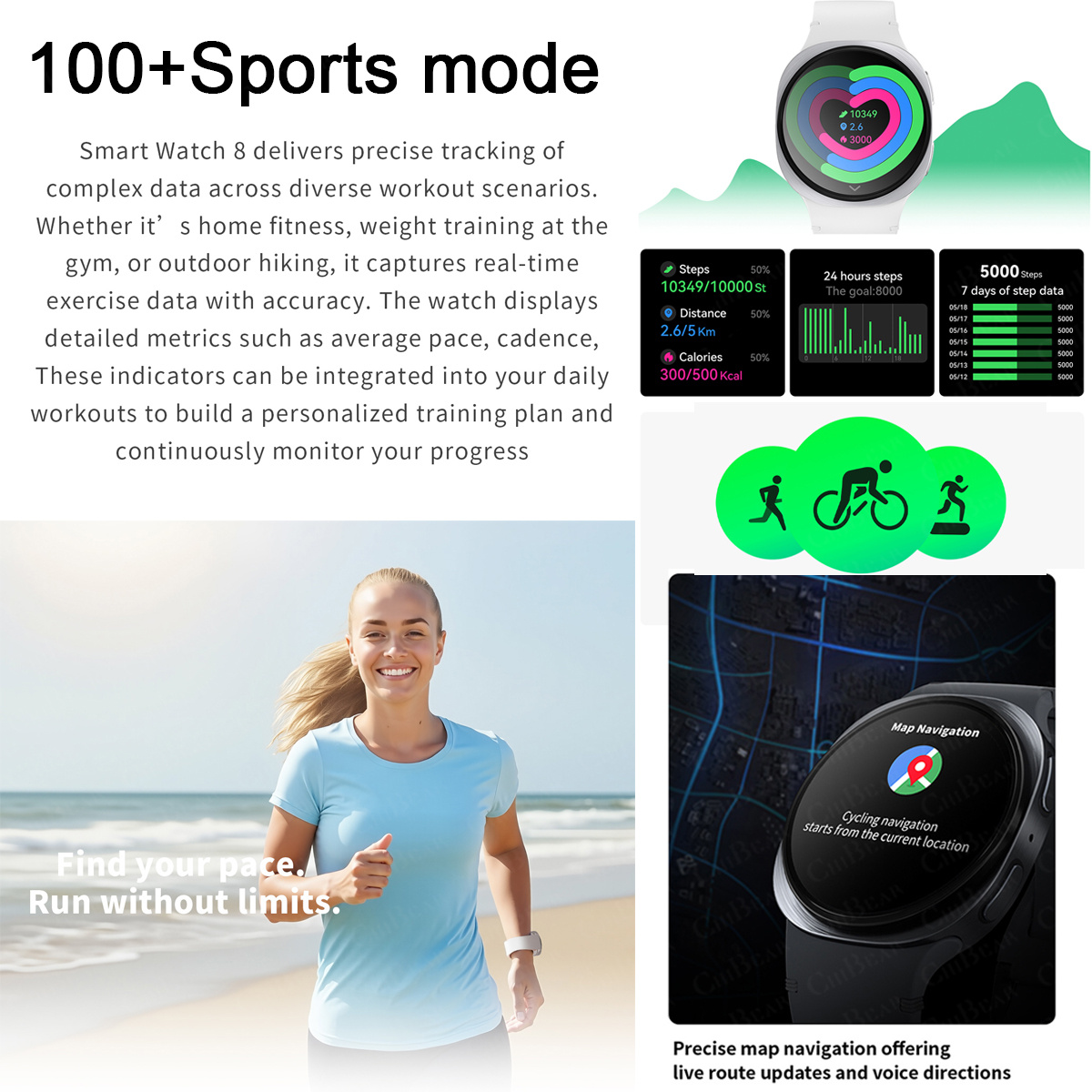 Reloj Inteligente 2026 con GPS - Hybrid Smartwatch reseña y precio