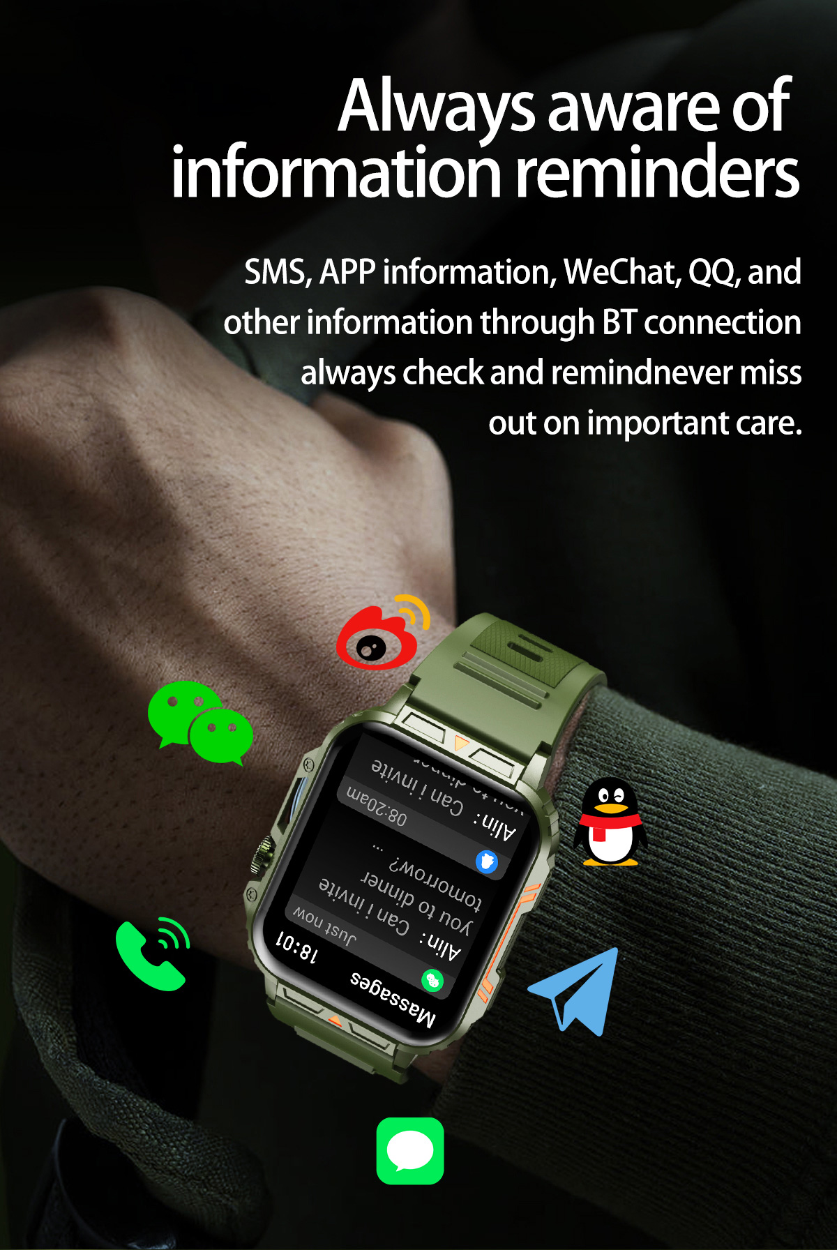 Reloj inteligente militar para - Smartwatch New Watches For Men reseña y precio