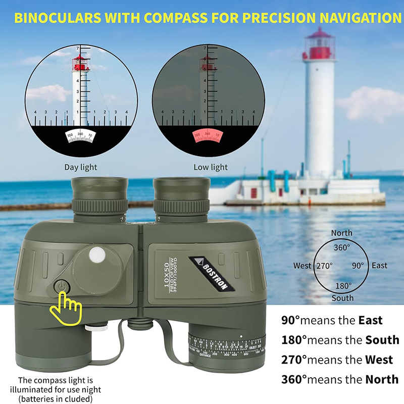Binoculares 10x50, telescopio  - Tide Watch Surf reseña y precio
