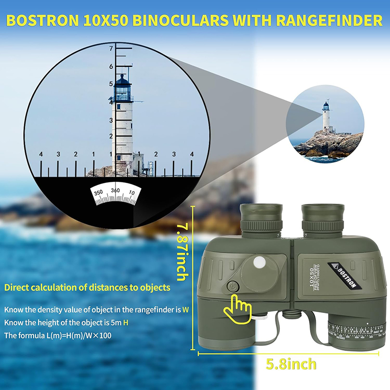 Binoculares 10x50, telescopio  - Tide Watch Surf reseña y precio