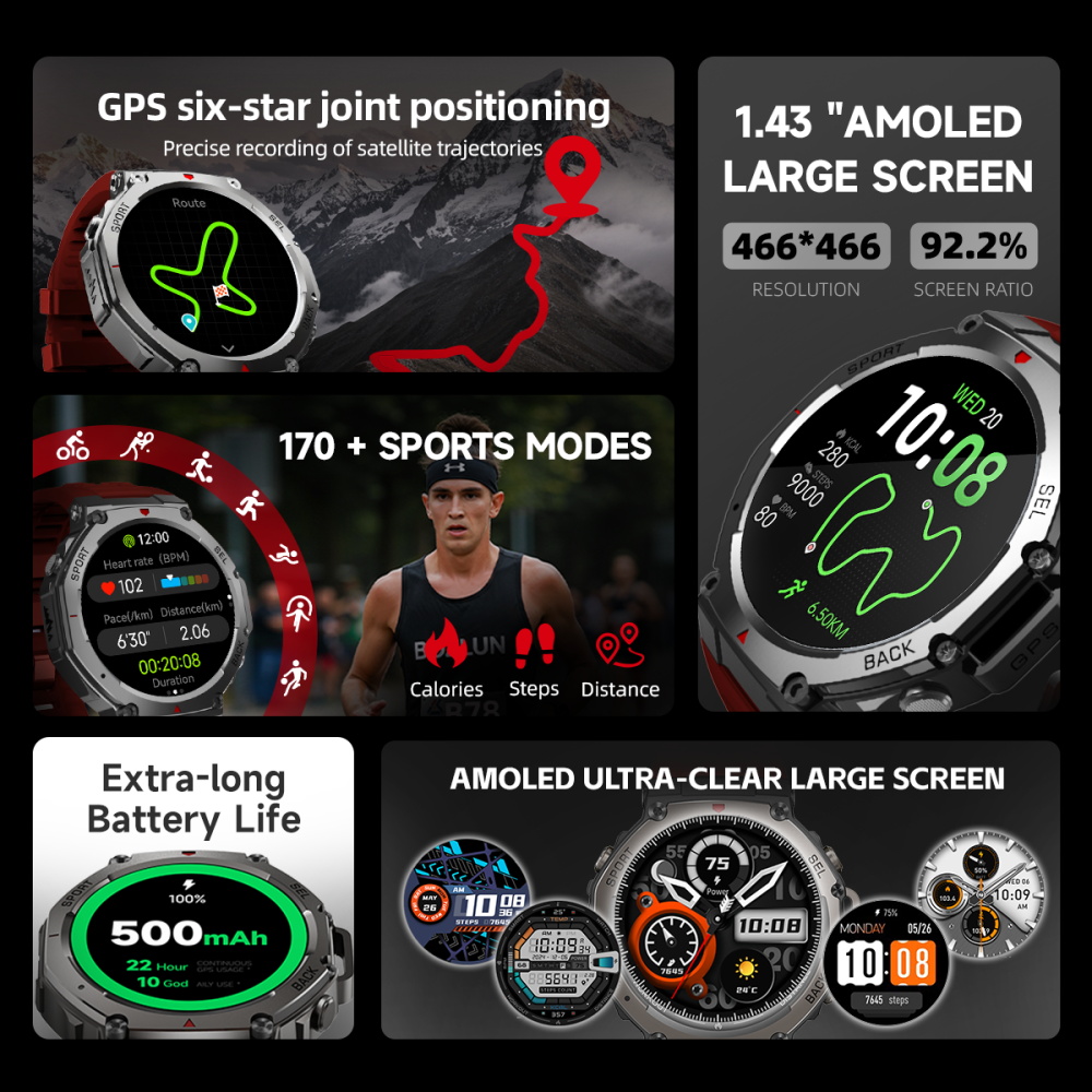 Relojes inteligentes deportivo - Smartwatch Watches For Men Digital reseña y precio