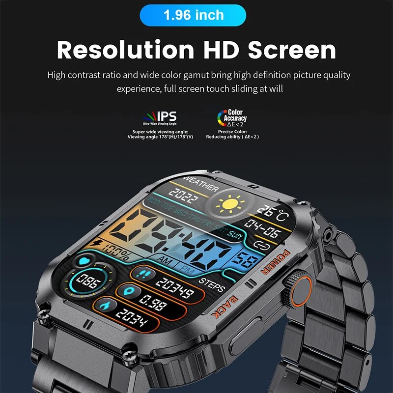 LIGE-Reloj inteligente deporti - Smartwatch Watches For Men Digital reseña y precio
