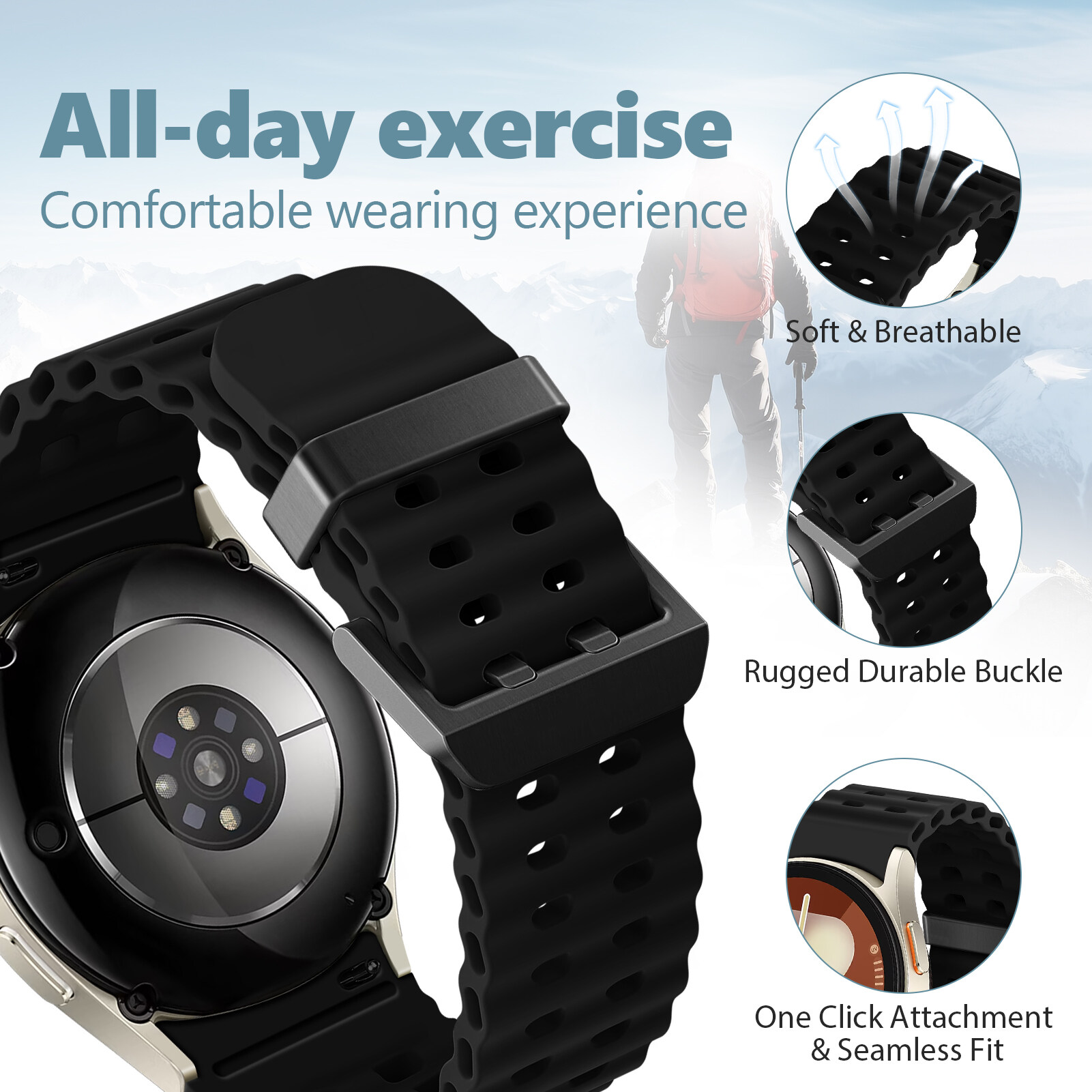 Correa de Silicona Deportiva M - Tide Watch Surf reseña y precio