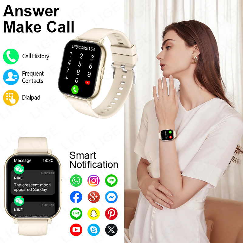 Nuevo reloj inteligente LIGE H - Smartwatch New Watches For Men reseña y precio