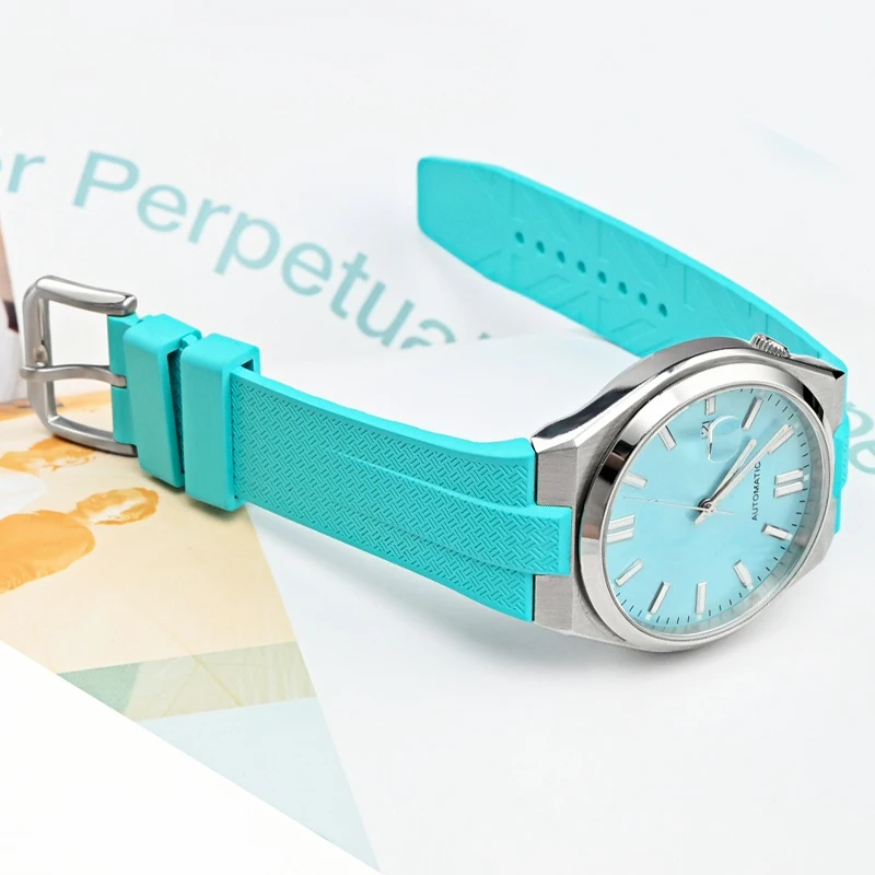 Correa de reloj de caucho fluo - Citizen Watch Tsuyosa reseña y precio