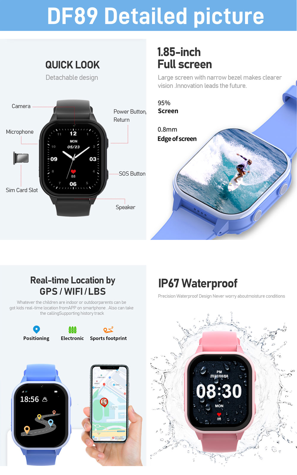 Reloj inteligente para niños 2 - Smartwatch Watches For Kid Boy reseña y precio